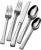 Mikasa, Harmony Flatware Service for 12, 65 Piece Set, 18/10 Stainless Steel, Silverware Set with Serving Utensils