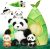 OUOZZZ Panda Stuffed Animals with 3 Babies Inside Panda Bear Plush Toys with 19″ Bamboo Shoot Bag – Gift Present Toys for Girls Boys Kids Toddler