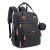 BabbleRoo Diaper Bag Backpack – Baby Essentials Travel Tote – Multi Function Waterproof Diaper Bag, Travel Essentials Baby Bag with Changing Pad, Stroller Straps & Pacifier Case – Unisex, Black