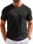 COOFANDY Men’s T- Shirts Short Sleeve Knit Sweater Shirt Casual Crewneck Ribbed Pullover Tees