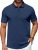 COOFANDY Men’s Polo Shirts 100% Cotton Heavyweight Short Sleeve Button Golf Shirts Classic Pullover Ribbed Collar and Cuffs
