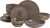 Gibson Elite 16 Piece Dreamweaver Double Bowl Terracotta Reactive Dinnerware Set – Earthy Brown, Service for 4 (16pcs)