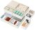 12 Pack Drawer Organizer for Baby Clothes, Nursery Organizer for Baby Diaper, Collapsible Deep Fabric Drawer Organizer with Zipper for Socks, Bra, Towels, Ties, White