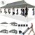 HOTEEL 10×30 Pop up Canopy Tent for Parties, Heavy Duty Easy Setup Tent with 5 Sidewalls, Outdoor Commercial Instant Gazebo for Wedding Event, with Roller Bag & Sand Bags, Grey(Hexagonal Frame)