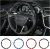 Carbon Fiber Steering Wheel Cover 3PCS Set – Anti-Slip, Scratch-Resistant, Universal Fit for 14–16 Inch Wheels – Interior Car Accessories for Cars, SUVs, Trucks (Black)