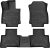 KARPAL Floor Mats Fit Toyota RAV4 2019-2024 2025 (Include Hybrid), Custom Fit TPE All Weather Floor Liners 1st & 2nd Row RAV4 Accessories Car Mats (3 PCS)