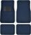 BDK Classic Carpet Floor Mats for Car & Auto – Universal Fit -Front & Rear with Heelpad (Blue) – MT-100-BL
