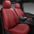 Premium Leather Car Seat Covers Full Set,Universal Fit for Cars,Trucks&SUVs,Waterproof Car Seat Cushion,Full Coverage Car Seat Protector with 5 Seats,Wine Red