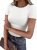 ANRABESS Women Short Sleeve Crewneck Ribbed Knit Slim Fitted Shirts Summer Tops Basic Tee T-Shirt Casual Spring 2025 Clothes