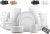 Zulay Kitchen Terra Stoneware 32-Piece Dinnerware Set, Artisanal Ceramic Plates and Bowls Set Crafted at 2300℉ – Service for 8, Speckled White