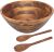 AIDEA Salad Bowls, Wooden Salad Bowls Set, Large Acacia Wood Serving Bowl for Fruits, Salad, 12.5″ Big Salad Bowl with Serving Utensils