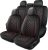 Car Seat Covers Full Set,Breathable and Waterproof Napa Leather Car Seat Cover,Interior Universal Fit for Cars,Sedans,SUVs,Vans,Trucks(Full Seat,Black+Red,N3)