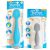 Bumco Baby Bum Brush + Mini Baby Diaper Cream Spatula with Case – BPA-Free Silicone Diaper Spatula with Suction Cup, Wipe-Clean, Mom-Invented Butt Paste Applicator (Blue & Gray)
