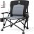 EVER ADVANCED Oversized Folding Camping Chair for Adults with Adjustable Lumbar Support, Heavy Duty Chair with Side Pockets, Portable Collapsible Quad Chair for Outside