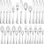 20 Piece Silverware Set Service for 4,Premium Stainless Steel Flatware Set,Mirror Polished Cutlery Utensil Set,Durable Home Kitchen Eating Tableware Set,Include Fork Knife Spoon Set,Dishwasher Safe