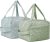 Lmbabter 2PCS Diaper Wet Bag Convertible Diaper Tote Bag Stroller Hanging Bag Nappy Organizer Pod for Swim,Baby,Gym Bag,Travel Bag (Green)