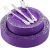 U-QE 150PCS Purple Silver Plastic Plates with Silver Silverware, Silver Party Supplies for 30 Guests Include 30 10.25″ and 30 7.5″ Plates, 30 Forks, 30 Knives, 30 Spoons