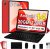 Android 14 Tablet 10 Inch Tablets, 20GB+128GB/1TB Expandable, Tablets with Octa-Core, WiFi 6, Dual Camera, BT 5.0, 6000mAh Battery, HD IPS Display, Widevine L1, Tablet with Keyboard Mouse – Red