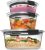 Rubbermaid Brilliance® Round Leak Proof Food Storage Containers, 6 Piece Set