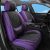 Car Seat Covers Full Set Purple Black, Luxury Faux Leather Waterproof Non-Slip Seat Protector Universal Fit for Most Cars SUVs Trucks Pick-ups,Car Interior Accessories for Front Seats and Back
