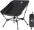 CAMEL CROWN Folding Camping Chair, Lightweight Portable Compact Lawn Chair with Side Pocket for Outdoor Travel Beach Picnic Hiking Backpacking Black