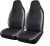 PIC AUTO High Back Front Car Seat Covers – Sports Carbon Fiber Mesh Design, Universal Fit, Airbag Compatible (Gray)