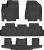 Binmotor-All Weather Floor Mats for Nissan Pathfinder 2022 2023 2024 2025, 7 Passenger, 3 Rows, Heavy Duty Car Floor Liners Pathfinder Accessories