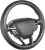 SEG Direct Car Steering Wheel Cover Universal Standard-Size 14 1/2″-15″ Leather with Carbon Fiber Pattern Black