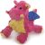 goDog Bubble Plush Dragons Squeaky Dog Toy, Chew Guard Technology – Coral, Large