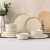 AmorArc Stoneware Dinnerware Sets for 4,Reactive Ceramic Plates and Bowls Set,Highly Chip and Crack Resistant | Dishwasher & Microwave Safe | Round Dishes Set Service for 4 (12pc)
