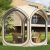 6×6 FT Pop-Up Screen House Tent, Portable Instant Screen Room Canopy with Mesh Doors and Carry Bag for Patio, Backyard, Deck, Camping, and Outdoor Activities,Beige
