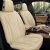 AOOG Leather Car Seat Covers, Leatherette Automotive Seat Covers for Cars SUV Pick-up Truck, Non-Slip Vehicle Car Seat Covers Universal Fit Set for Auto Interior Accessories, Front Pair, Beige