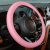 Spurtar Pink Steering Wheel Cover Women Girls, Soft Pink Car Accessories Ultra Thin Silicone Texture Cute Steering Wheel Covers, Fits 13″-17″ Diameter