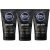 NIVEA MEN DEEP Cleansing Beard and Face Wash, Enriched with Natural Charcoal, 3 Pack of 3.3 Fl Oz Tubes