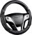 Iwantit® Car Steering Wheel Covers with 3D Silicone Honeycomb Anti-Slip Design and Breathable Fabrics, Universal Fit 14.5-15 Inches (Full Black)