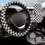 Black and White Checkered Steering Wheel Cover Rubber Anti-Slip 14.5-15 Inch Universal Steering Wheel Cover with 2 Pieces Car Coasters Suitable for Men Women