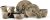 Mossy Oak Animal Print 16 Piece Dinnerware Set, Service for 4, Black and Beige