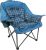 Black Sierra Oversized Camping Chair for Adults, Heavy Duty Outdoor Seat with Plush Padding, Supports 400lbs, Cup Holder & Carry Bag, Comfortable Folding Chair for Tailgating, Patio, & Sideline Events