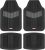 MOTOR TREND DualFlex™ Rubber Car Floor Mats All Weather Waterproof 4-Piece Sporty Two-Tone Design Car Mats Full Set – Universal Trim-to-Fit Floor Mats for Car, SUV, & Trucks – Car Carpet Protector