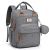 RUVALINO Diaper Bag Backpack – Multifunction Waterproof Travel Backpack, Baby Bag with Changing Pad & Stroller D-Ring & Pacifier Case – Travel Essentials & Baby Registry Search & Shower Gifts – Gray