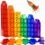 FNJO Magnetic Tiles, 52 PCS Magnet Building Set, Magnetic Building Blocks,Construction STEM Toys for Kids, Gift for Boys Girls