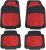 FH Group Automotive Floor Mats – Heavy-Duty Metallic Rubber Floor Mats for Cars, Universal Fit Full Set, Climaproof & Trimmable Floor Mats for Most Sedan, SUV, Truck, Red