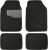 Amazon Basics Universal Fit Rubber Carpet Floor Mats For Car SUV Van & Truck, 4 count (Pack of 1), Black, 25″L x 17.5″W (Front), 13″L x 17.5″W(Rear)