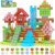 EchoPlan Magnetic Blocks, 100PCS Magnetic Building Blocks to Build a 3D World, STEM Sensory Construction Stacking Magnet Blocks Toy for Kids Ages 3+, Boys and Girls Christmas Birthday Gifts