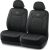 Skechers Memory Foam Car Seat Covers, Lycra Car Seat Cover Thick Memory Foam, Front Car Seat Protector Airbag Compatible, Automotive Comfort Protection for Most Cars,Trucks, SUVs, Black