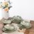 AmorArc Ceramic Dinnerware Sets of 8,Handmade Reactive Stoneware Glaze Plates and Bowls Sets,Highly Chip and Crack Resistant | Dishwasher & Microwave Safe,Service for 8 Dishes Set (24pc)