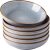 AmorArc 8.5” Large Pasta Bowls, 36oz Ceramic Salad Serving Bowls Set of 6 for Kitchen, Wide Stoneware Bowls for Pasta,Salad,Fruit,Bread, Microwave Safe, Reactive Glaze-Blue