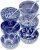 Japanese Ceramic Bowls Set of 6, 28 Oz Large Asian Porcalain Ramen Soup Salad Cereal Noodle Bowls with 6 Spoons, Deep Bowls for Kitchen Decor and Housewarming Gift, Dishwasher & Microwave Safe