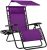 Best Choice Products Folding Zero Gravity Outdoor Recliner Patio Lounge Chair w/Adjustable Canopy Shade, Headrest, Side Accessory Tray, Textilene Mesh – Amethyst Purple