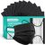 Disposable Mask 4 Layer 2023 Black Mask with White Inside, Breathable Single Use Dust Mask with Wider Soft Earloops for Adult Men Women Box 50 Pack